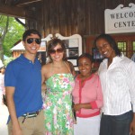 (L-R) Mellon Fellows Aston Gonzalez, Marcela DiBlasi, Amy Steele and WCURF Fellow Haydee Lindo at Jacobs Pillow in Becket, MA.